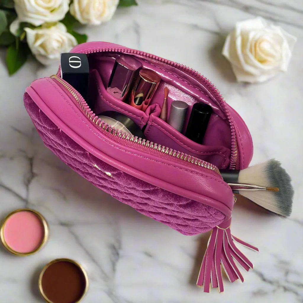 NEW Glam Makeup Case - Fuchsia Velvet