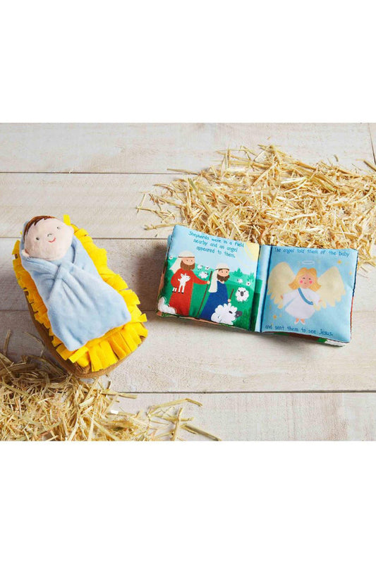 Nativity Book & Singing Baby Jesus Set