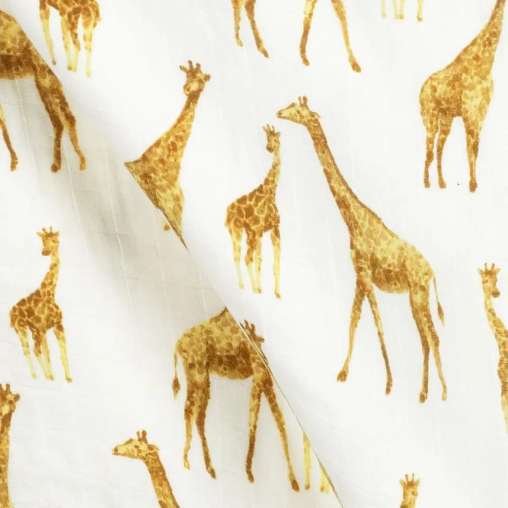Orange Giraffe Mini Lovey Two-Layer Muslin Security Blanket