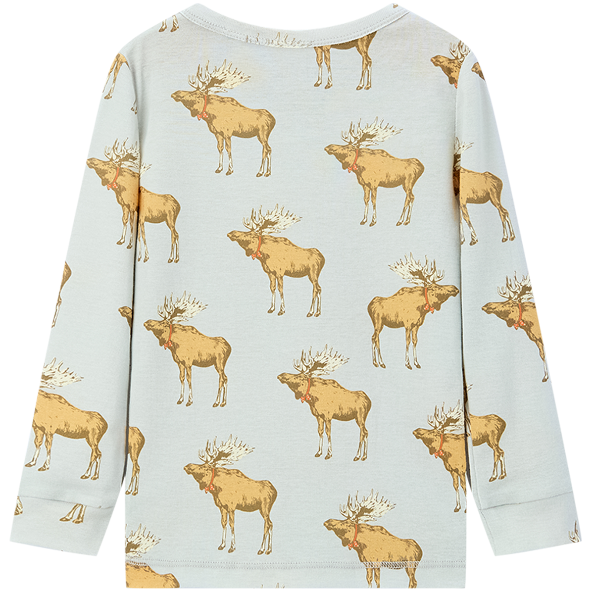 Organic Cotton Ls Two Piece Pajama Set Moose