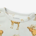 Organic Cotton Ls Two Piece Pajama Set Moose