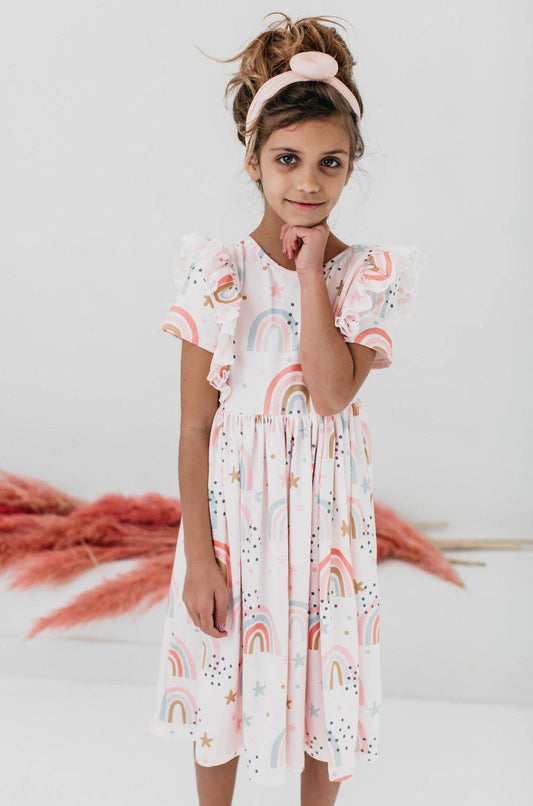 Girls Over the Rainbow S/S Ruffle Twirl Dress