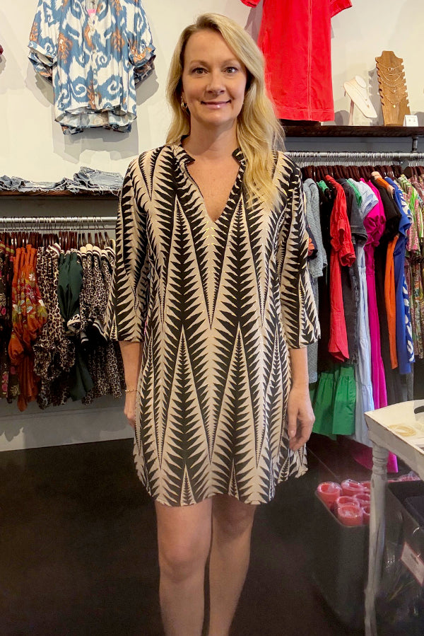 Black & Gold Shift Dress
