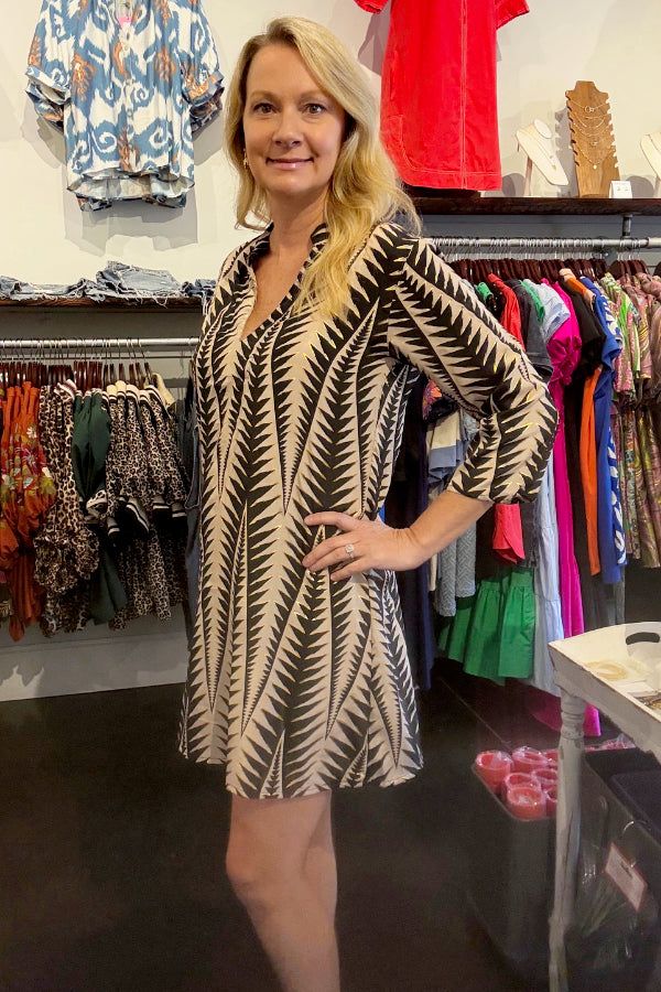 Black & Gold Shift Dress