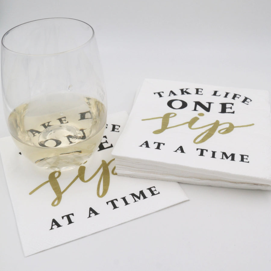 Cocktail Napkins | Take Life One Sip At A Time - 20ct