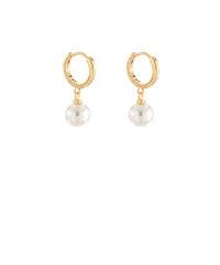 Pearl Dangling Hoops