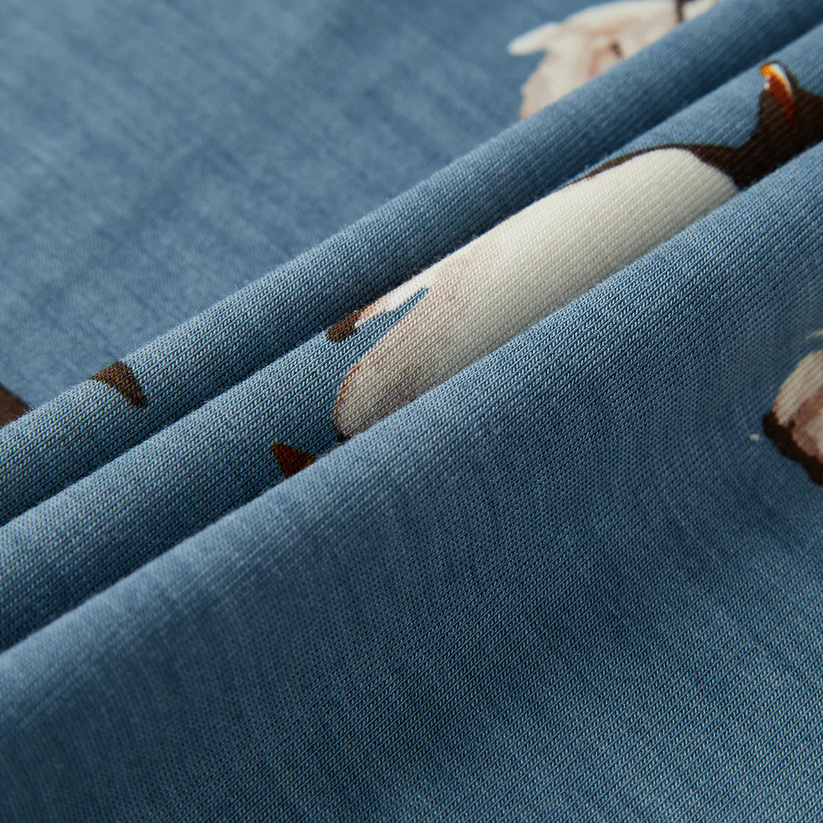 Penguin Luxe Stretch Newborn Gown & Hat Set