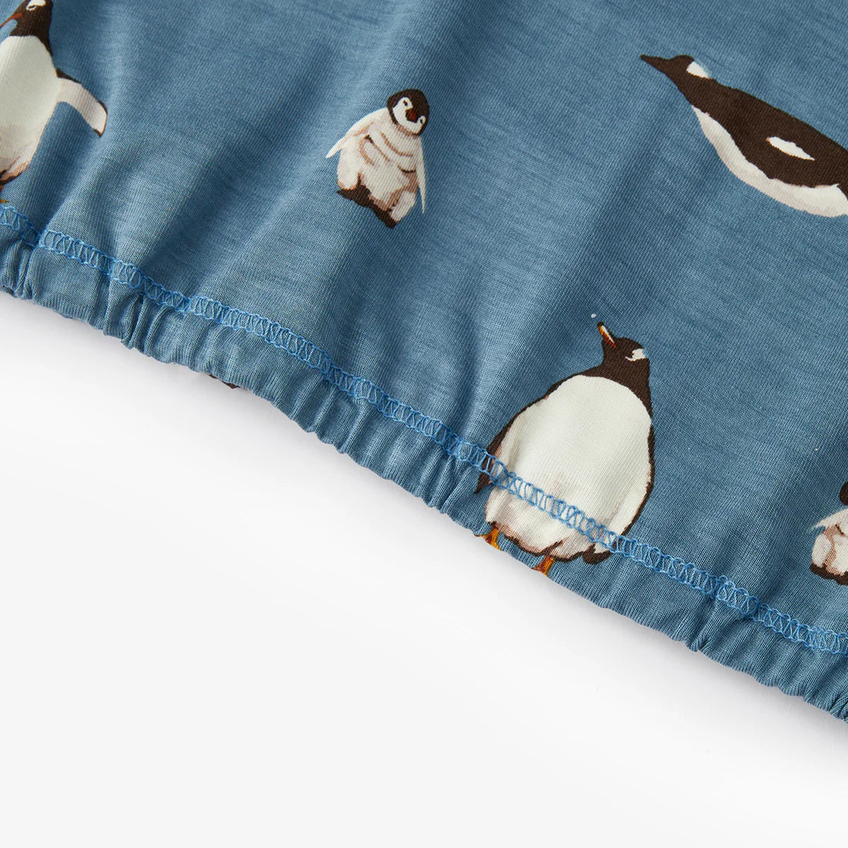 Penguin Luxe Stretch Newborn Gown & Hat Set