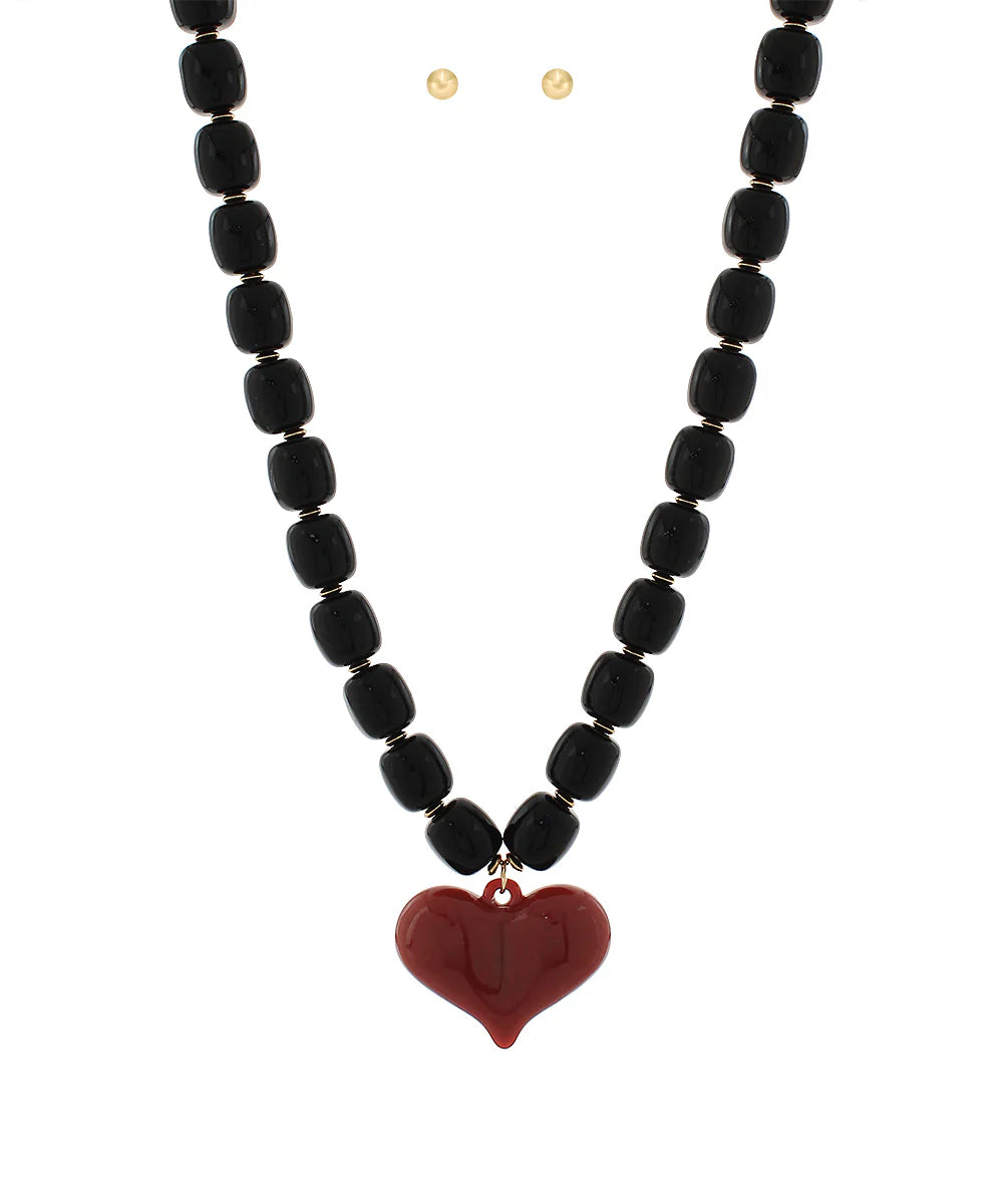 Puffed Heart Necklace