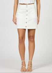 Quinn White Denim Skirt