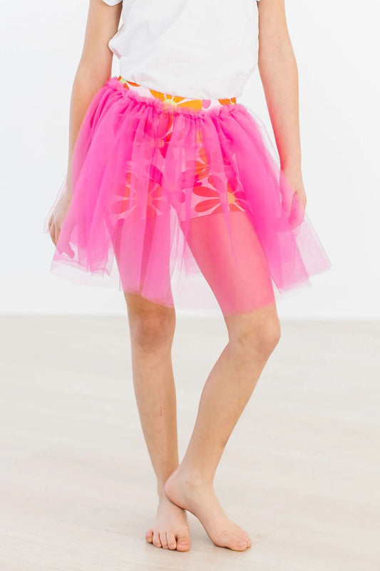 Girls Retro Daisies Tutu Shorts