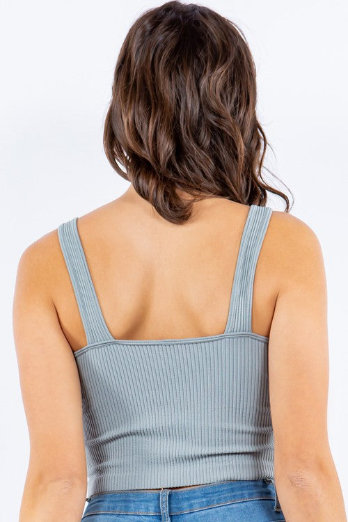 Ribbed Tank Crop Top