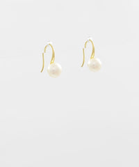 Gold Dipped Pearl Drop Earrings