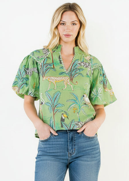 RESTOCK! THML Jungle Print Top