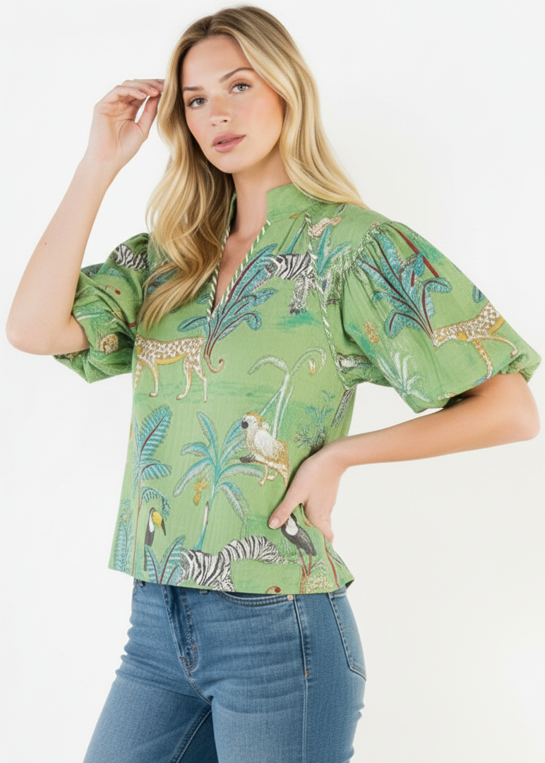 RESTOCK! THML Jungle Print Top