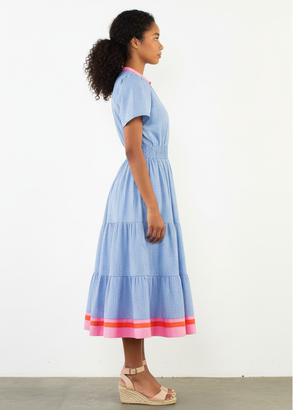 THML Striped Textured Maxi Dress