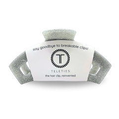 Open Silver Glitter Hair Clip