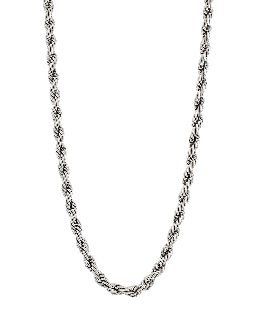 Silver Western Rope Necklace