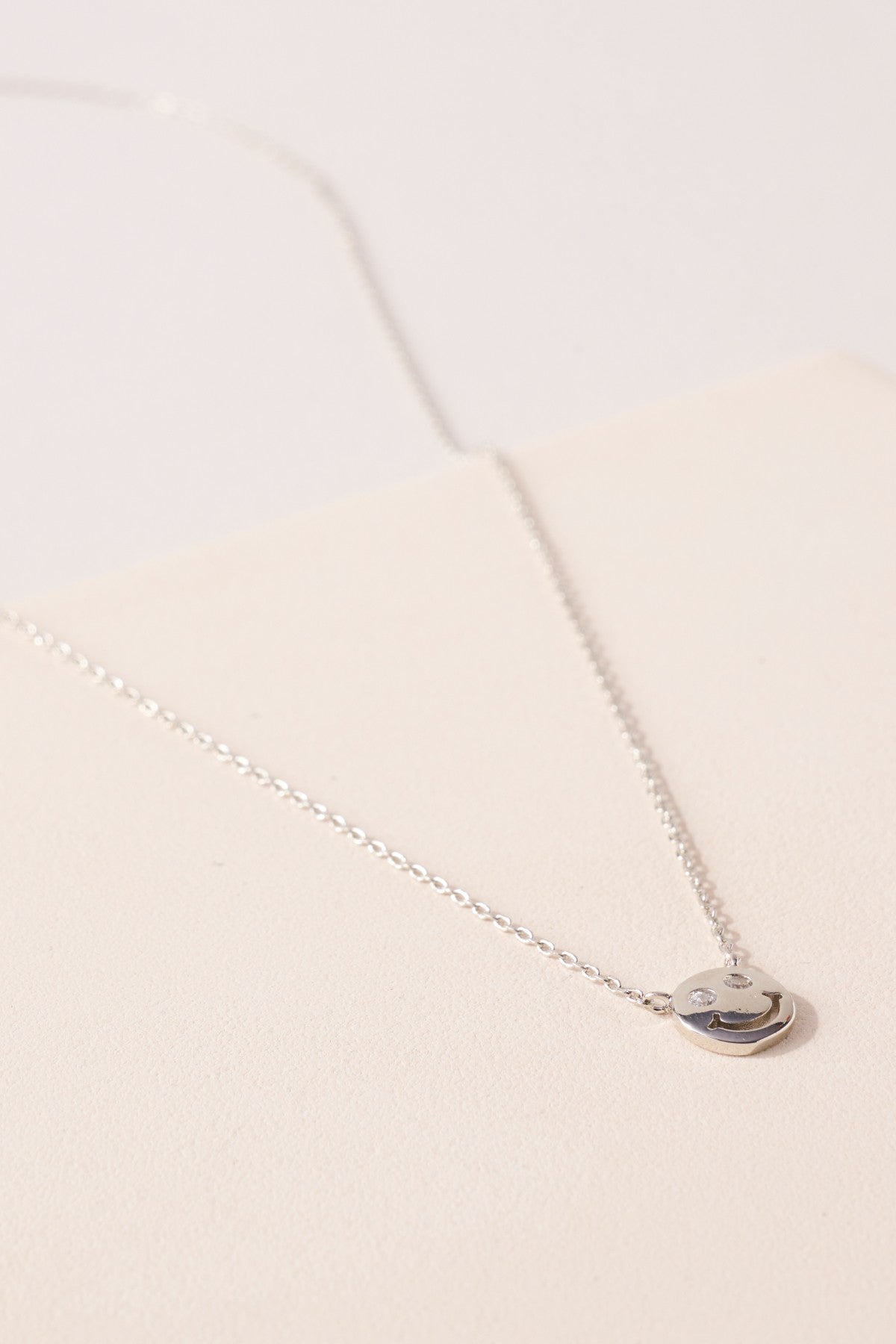 Secret Box Smile CZ Necklace