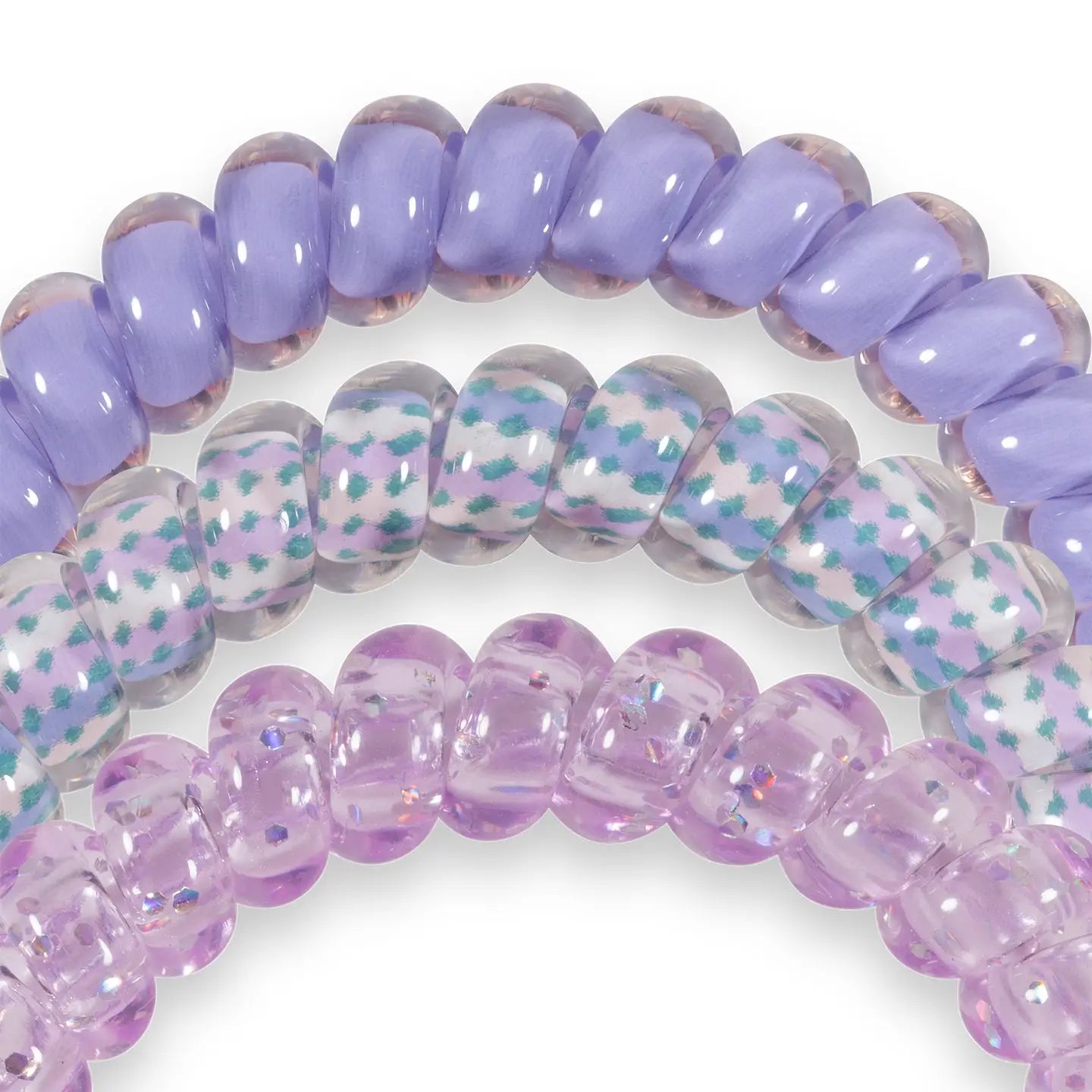 TELETIES - Spiral Hair Coils | Small | Lavender Mist