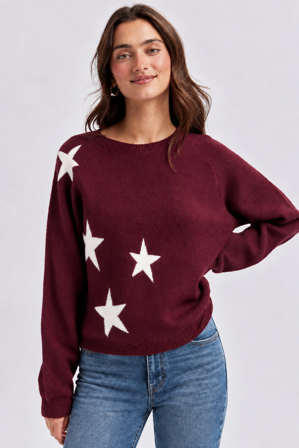 Star Pattern Graphic Sweater