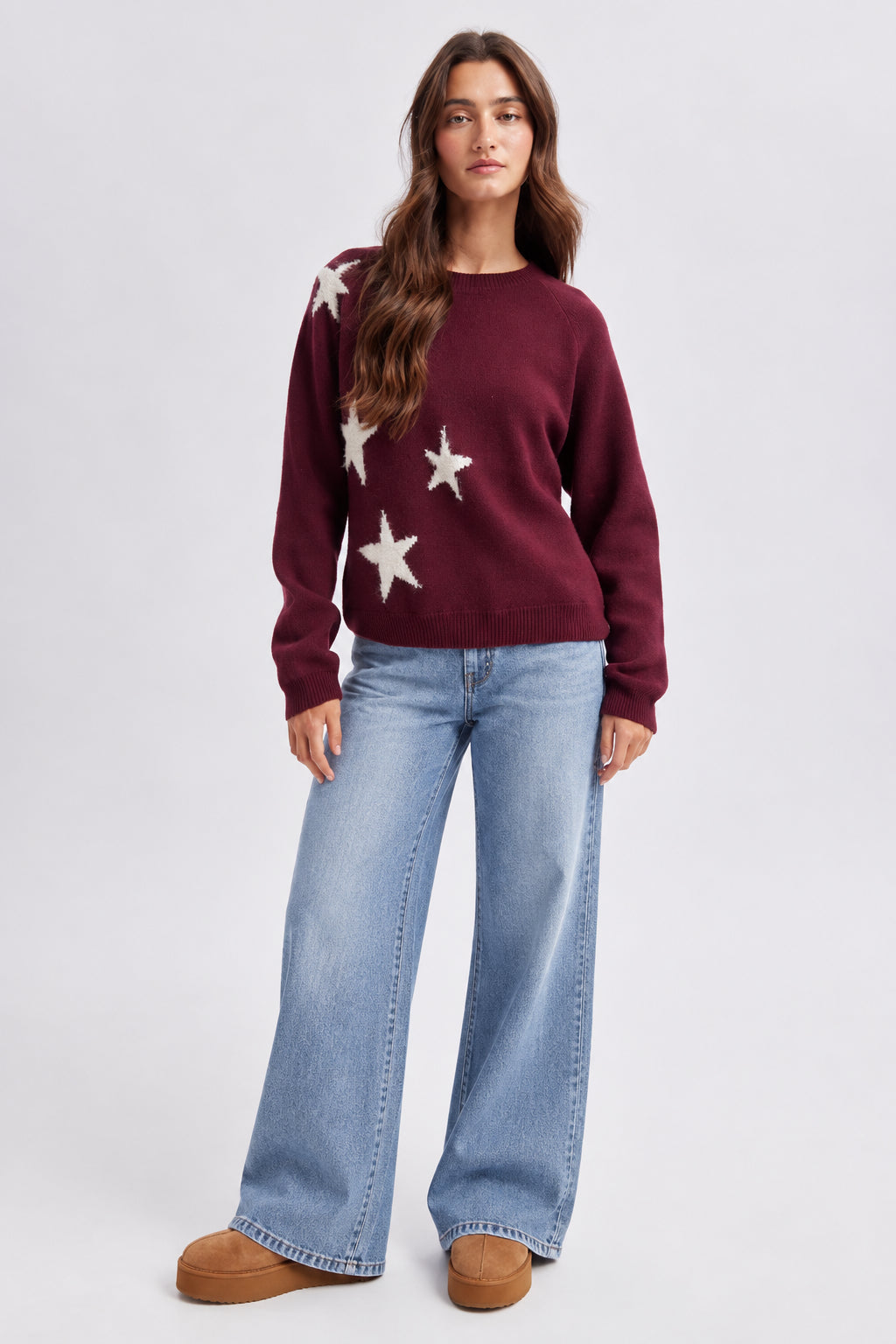 Star Pattern Graphic Sweater