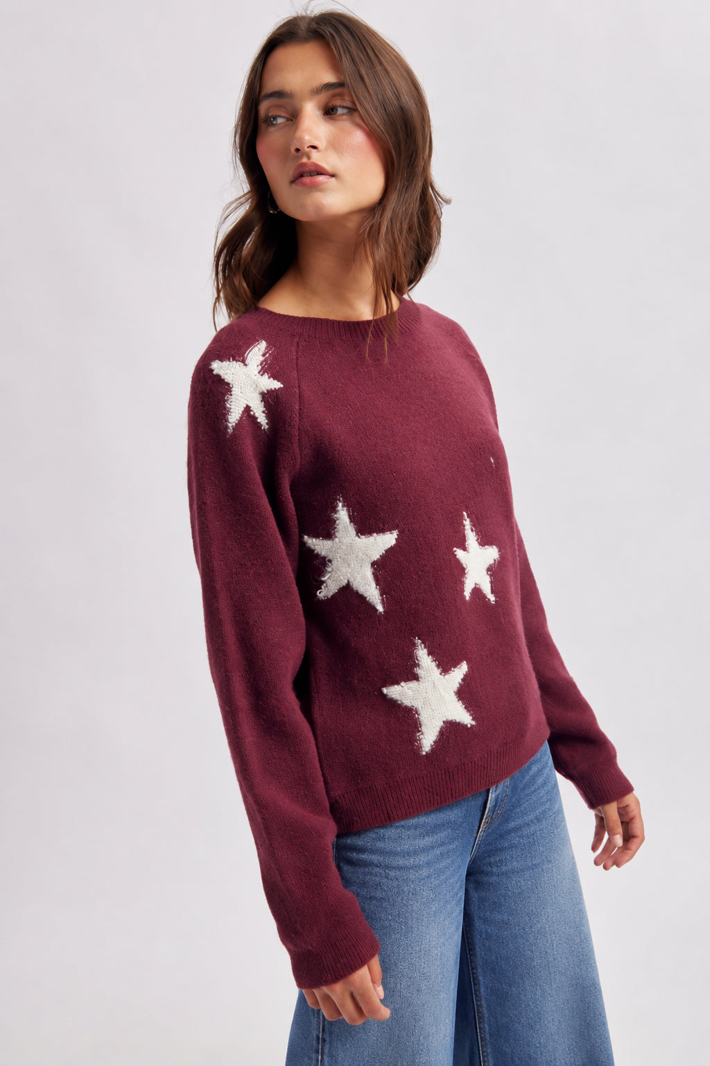 Star Pattern Graphic Sweater