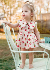 Strawberry Ruffle Collar Dress
