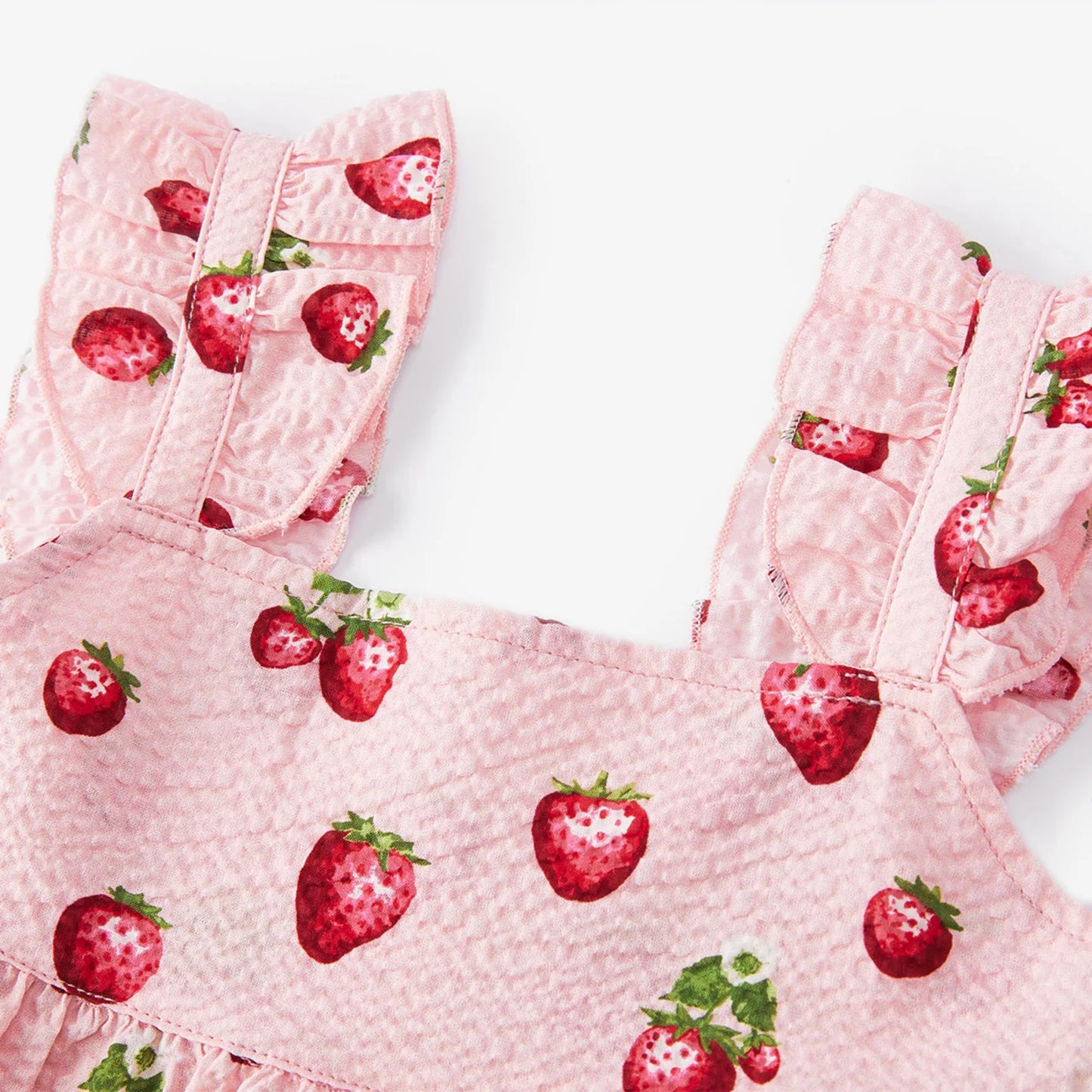 Strawberry Ruffle Tiered Dress