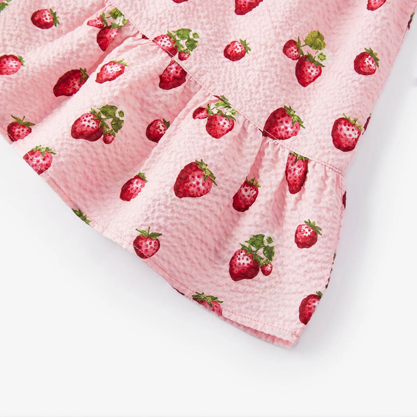 Strawberry Ruffle Tiered Dress