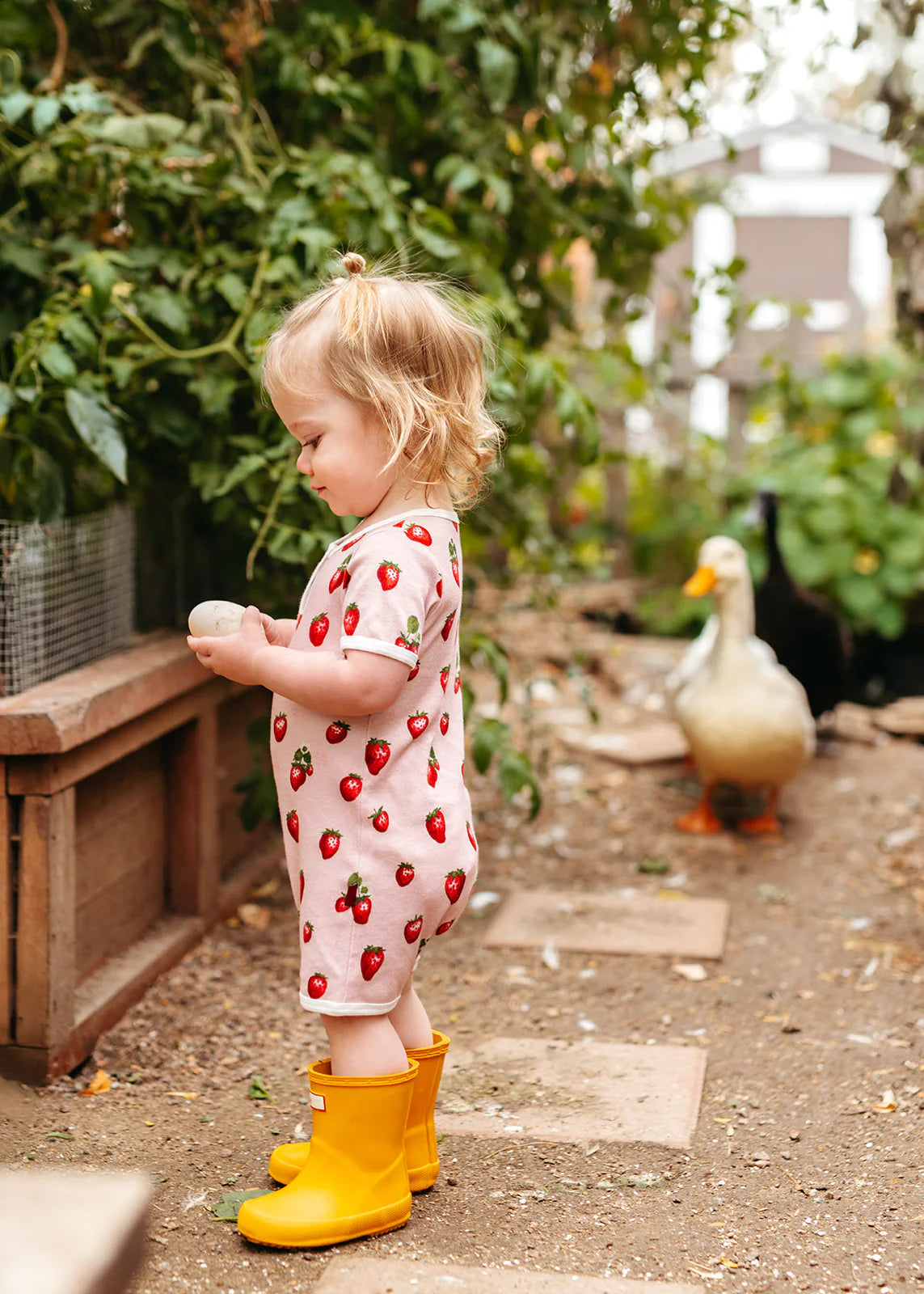 Strawberry Organic Cotton Shortall
