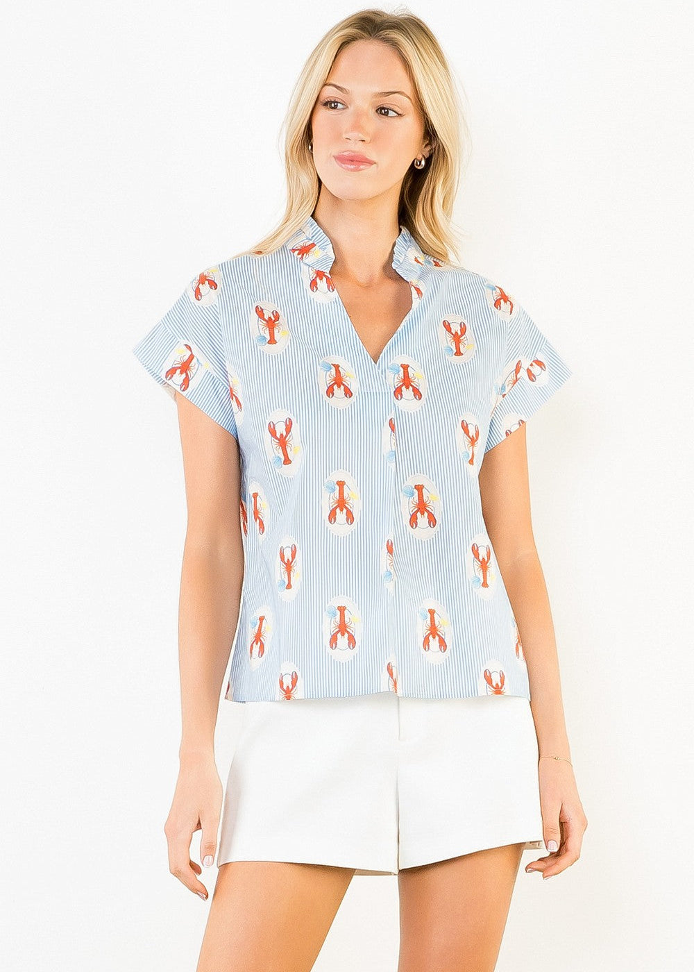 THML Striped Lobster Print Tank Top