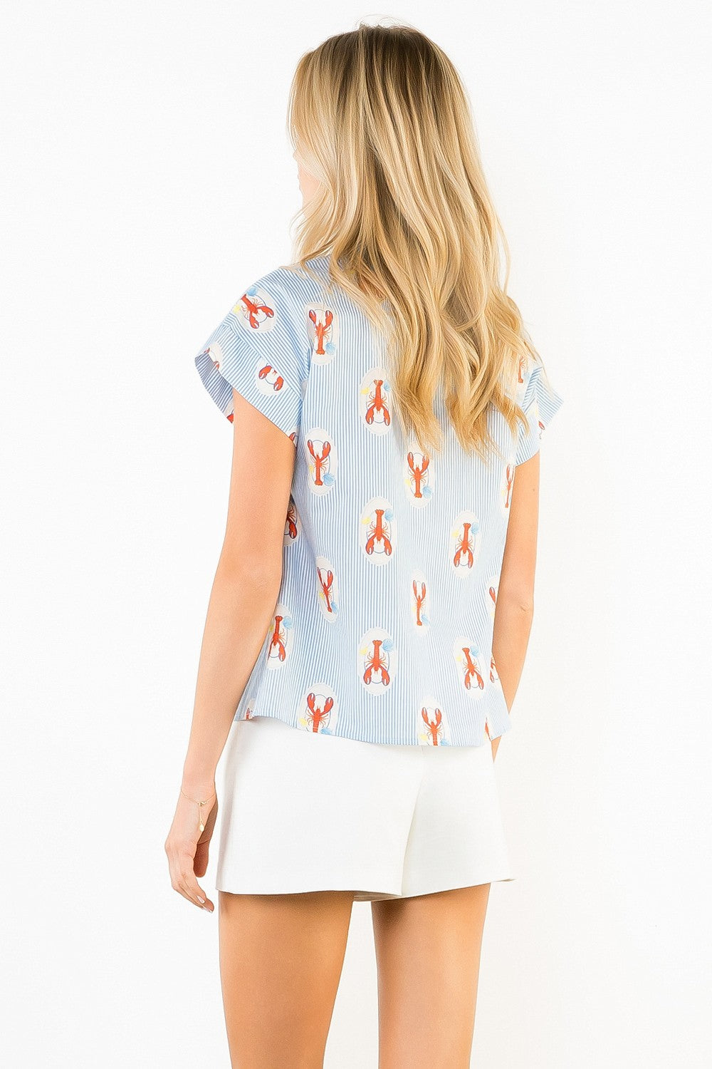 THML Striped Lobster Print Tank Top