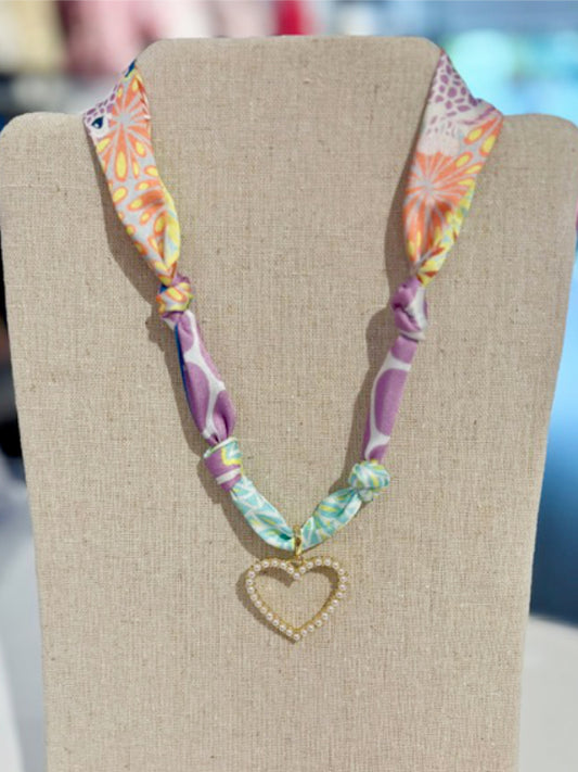 Scarf Necklace ~ Sunset Garden