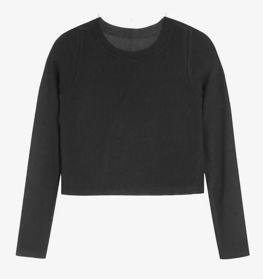 Girls LS Seamless Rib Top (3 colors)