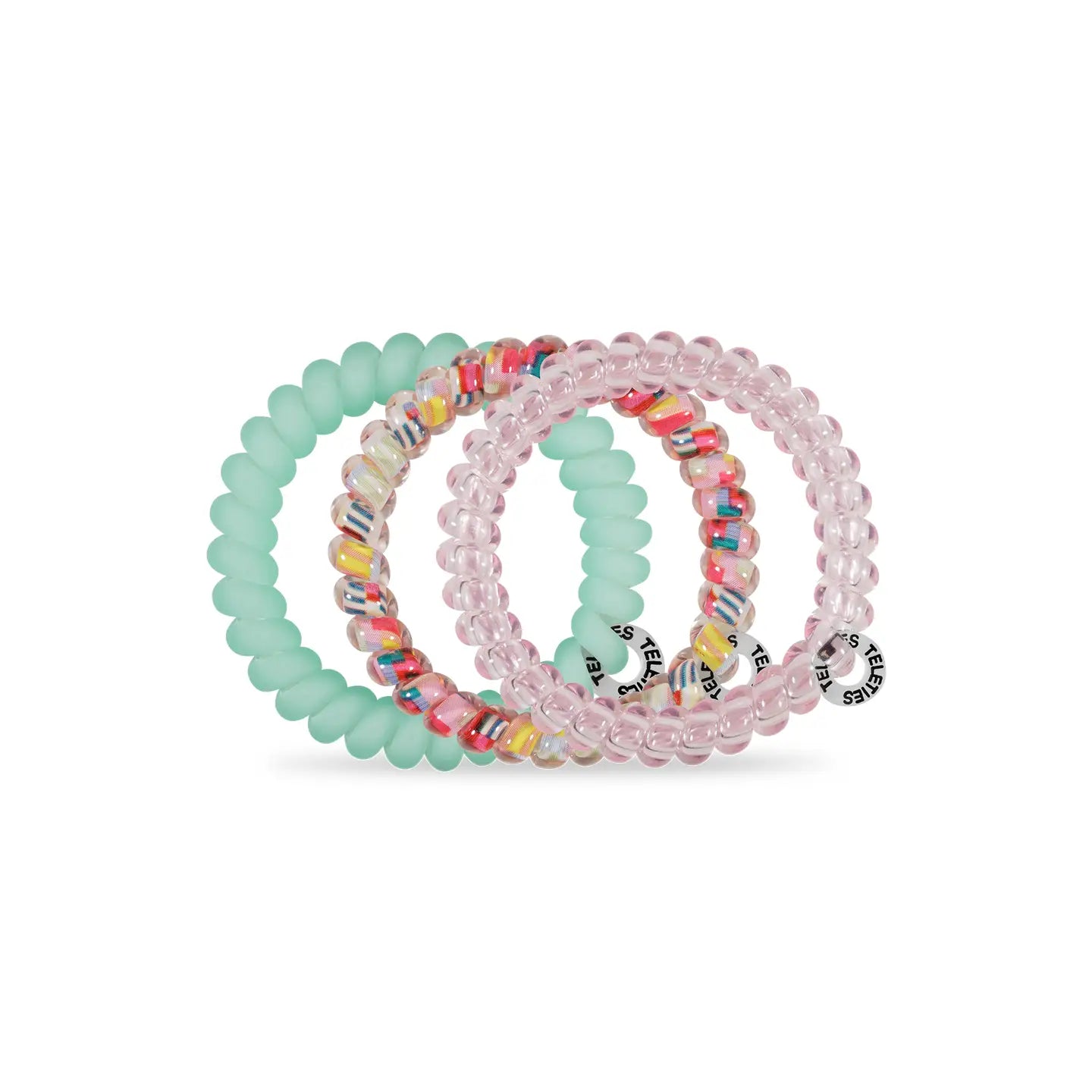 TELETIES - Spiral Hair Coils | Small | Spring Splash