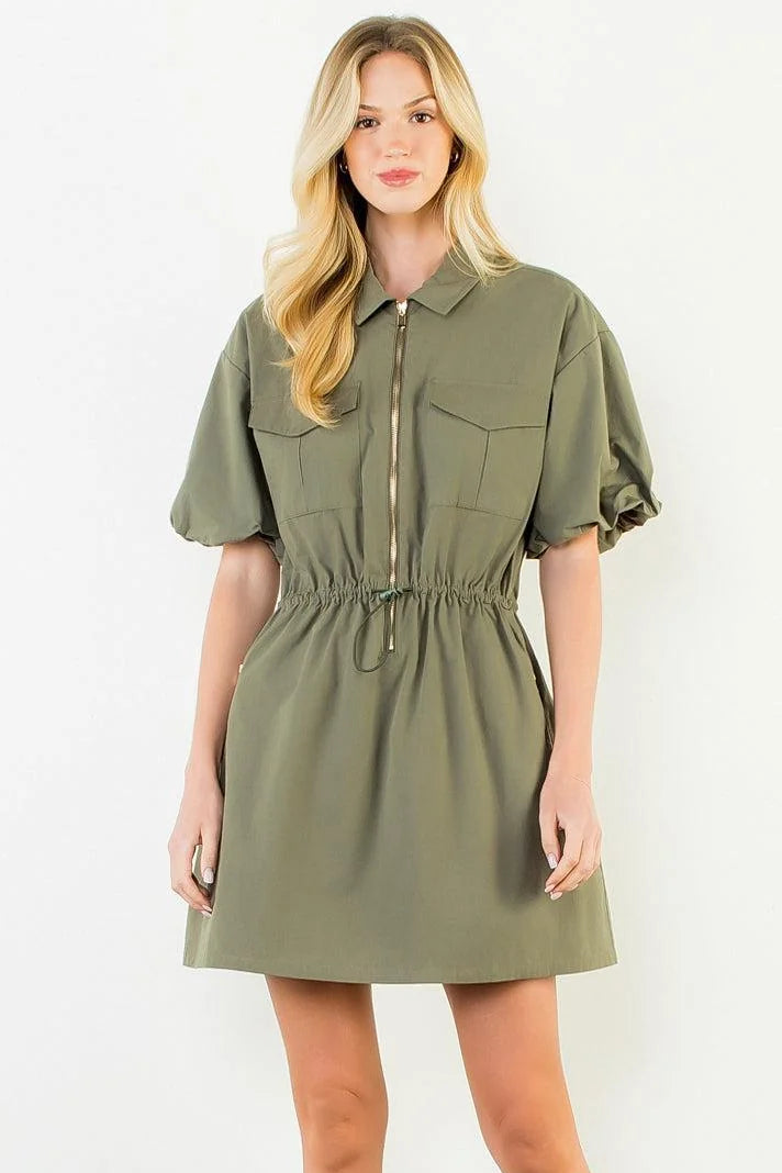 THML Zip Up Cargo Dress