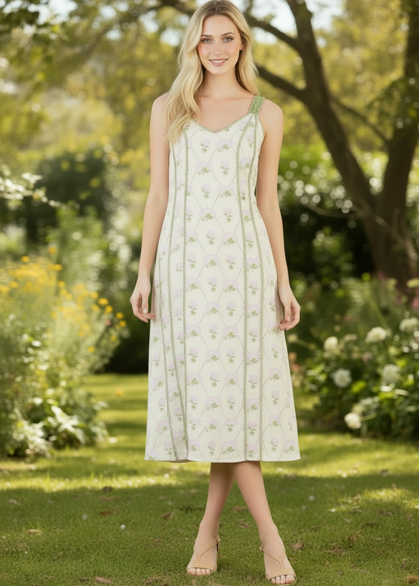 THML Floral Pattern Midi Dress