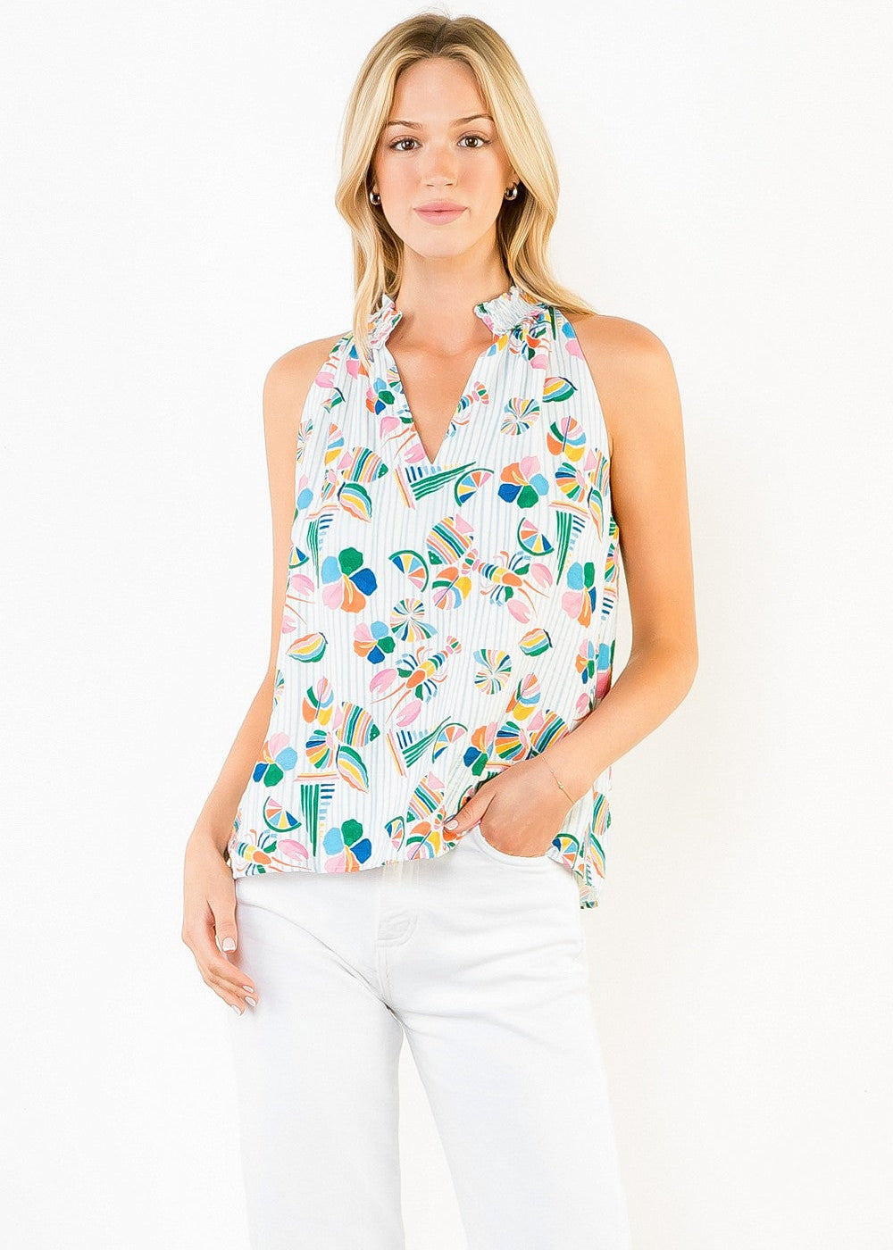 THML Lobster Print Tank Top