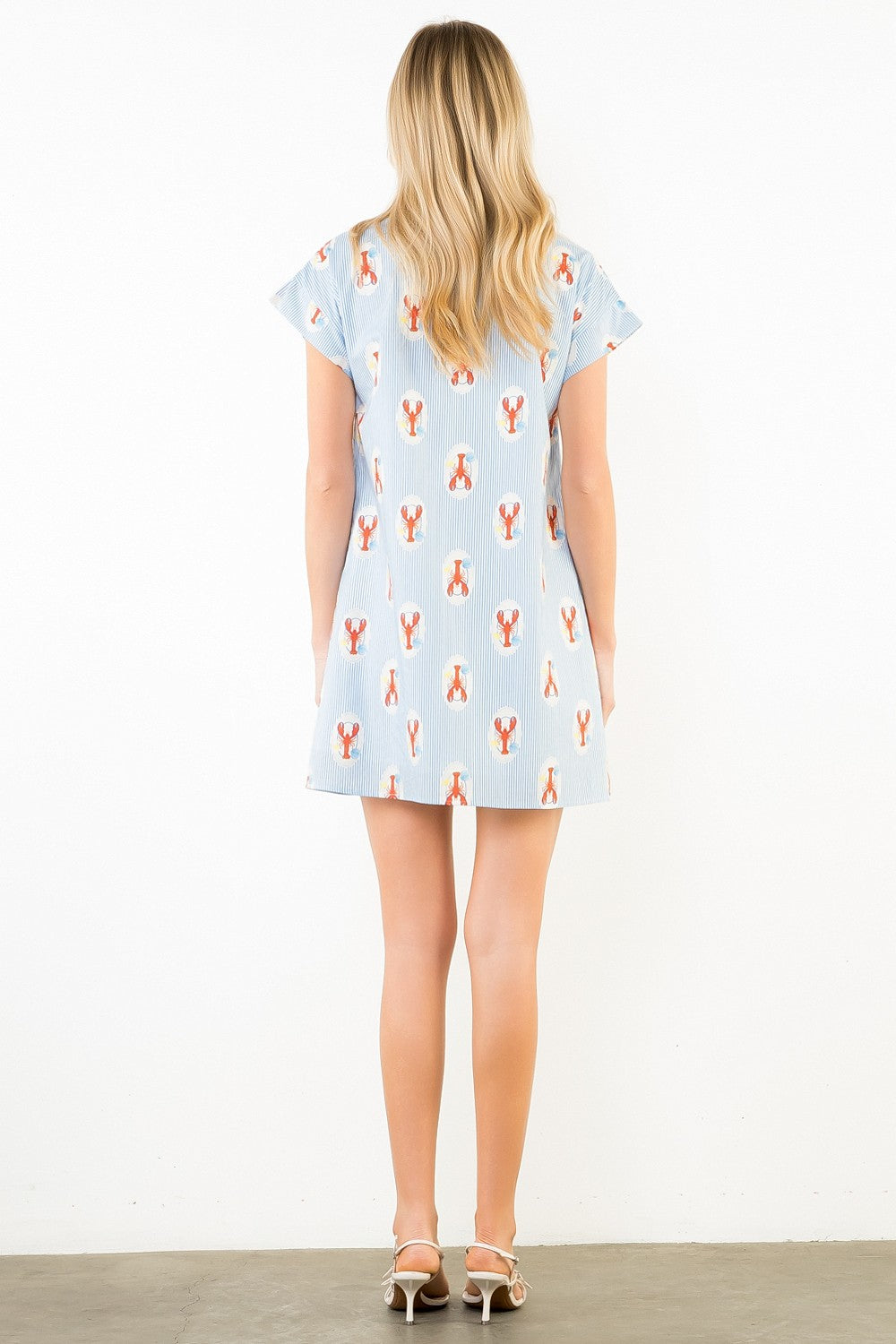 THML Striped Lobster Print Dress