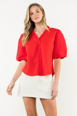 Seraphina V Neck Ruffle Top