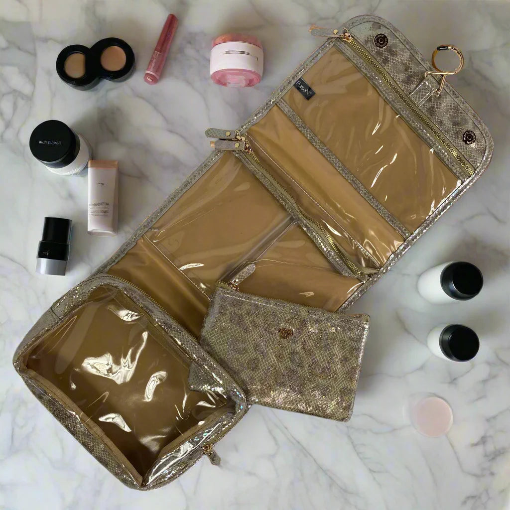 Getaway Toiletry Case - Glimmer Leopard