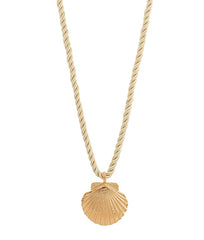 Textured Shell Cord Necklace
