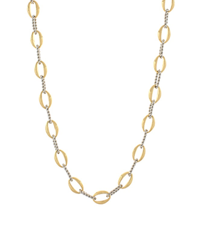 Gold Dipped Oval Chain Necklace