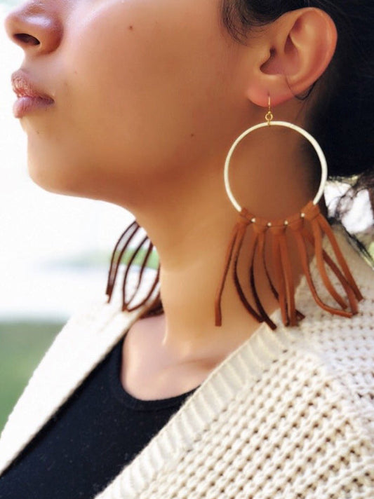 The Leather Tassel Earrings