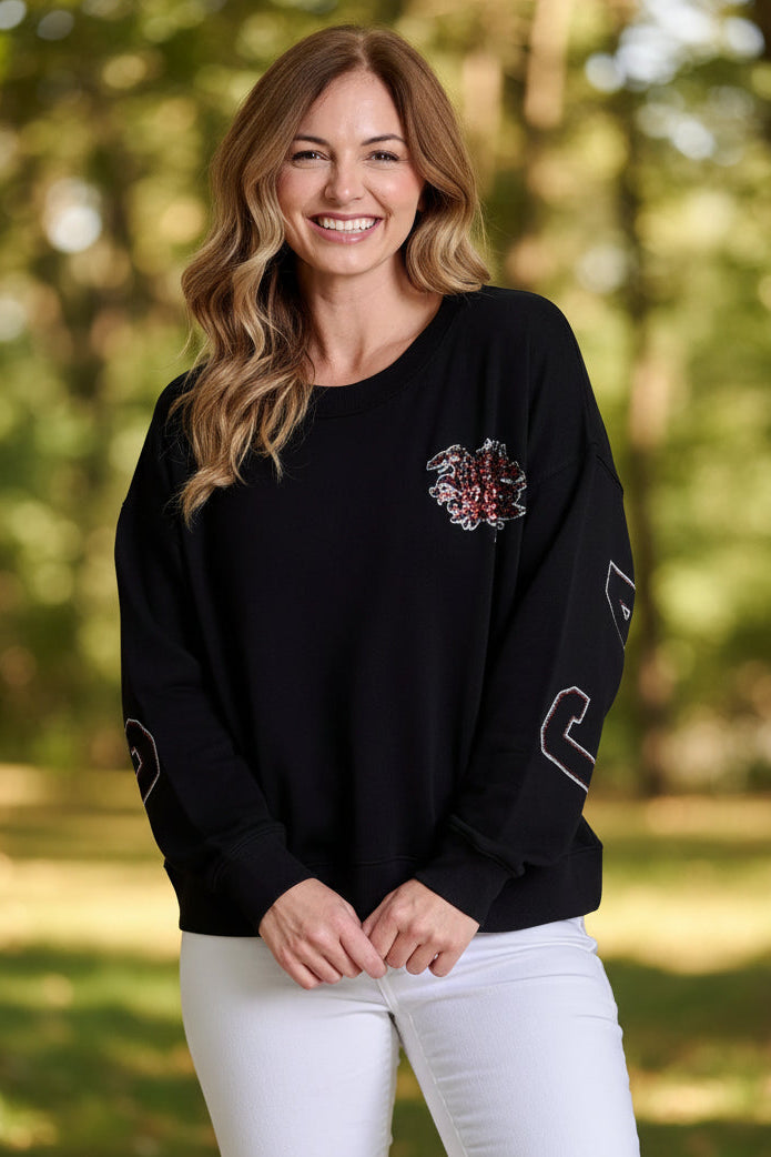 The Sequin Boxy Sweatshirt | South Carolina