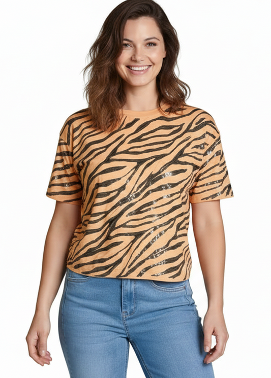 Tigers Sequin Repeat Tee