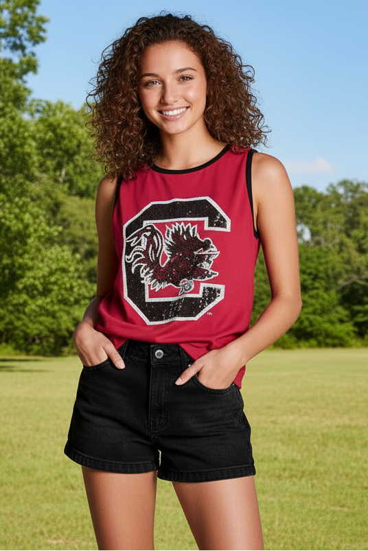 The Stands Sequin Tank | South Carolina