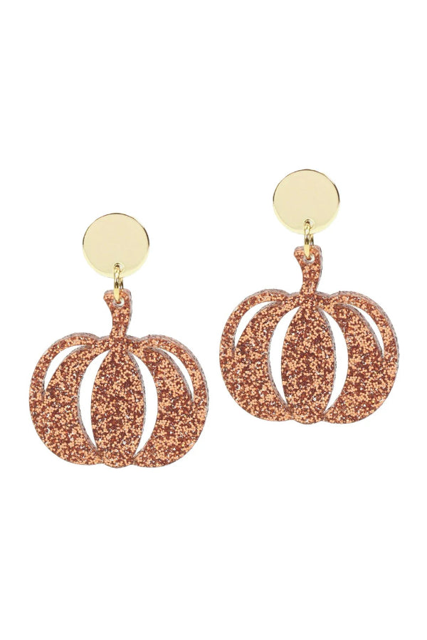 The Pumpkin Glitter Earring