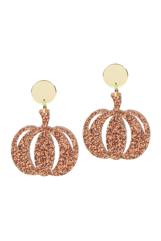 The Pumpkin Glitter Earring